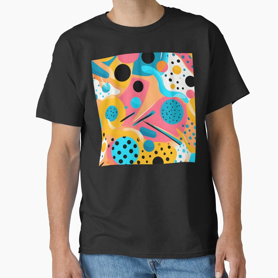 Pop Art Abstract Blue, Yellow And Pink Pattern by DEC02