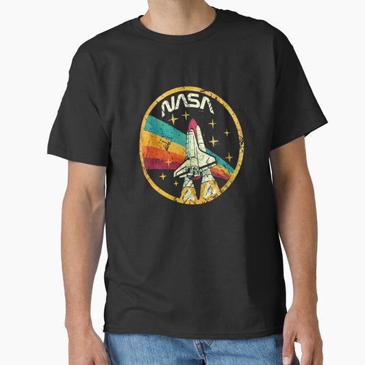 USA Space Agency Vintage Colors V03 T-Shirt_2546541 by KTY-NUSS