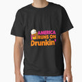 America Runs on Drunkin Funny Sarcastic Joke Graphic Novelty Premium Tri-Blend by DorisSPipkin