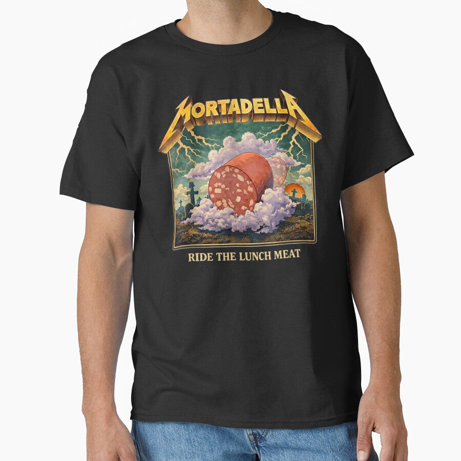 Mortadella Ride The Lunch Meat Italian Food Funny by BingyBongoArt
