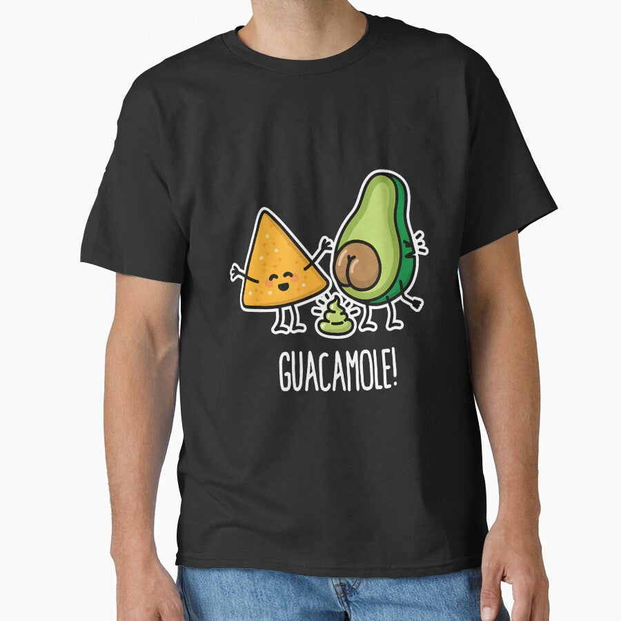 Pooping Avocado Tortilla Chips Guacamole Guac Turd Vegan by EmGai TocXanh
