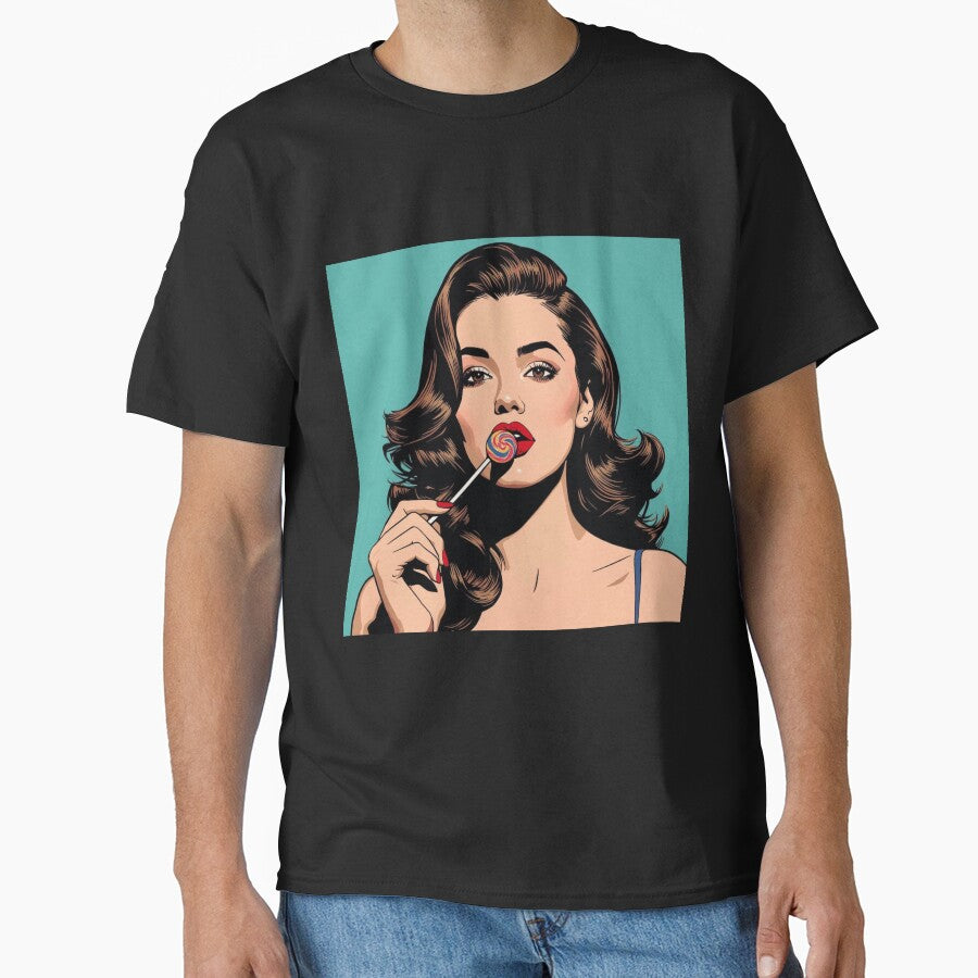 Pop art woman with lollipop by Anisha  Vaz