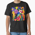 Funky Retro 1960's Hippie Colorful Flowers Design Art by DEC02