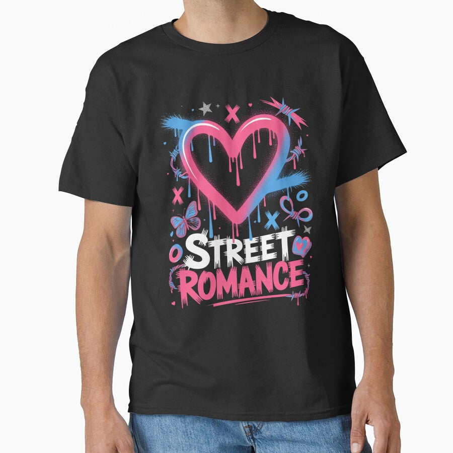 Street Romance Dripping Heart Barbed Wire Butterfly Valentine's Day by DarylWelsh2024