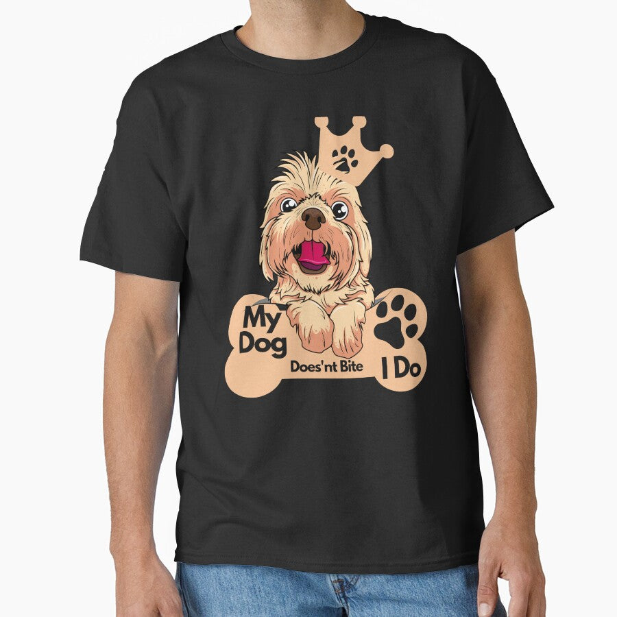 My dog Does'nt Bite I do | Funny Dog Lover design | Sarcastic Dog Lover Vibrant colorful design by FitBeast