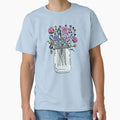 Mason Jar with Flowers by Ruta Rudminaite