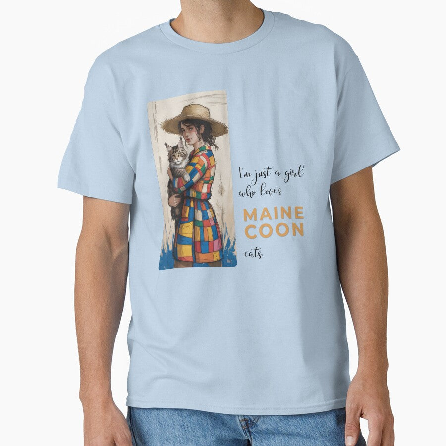 I'm Just a Girl Who Loves Maine Coon Cats – Cute Cat Lover Design by ArcticFoxStudio