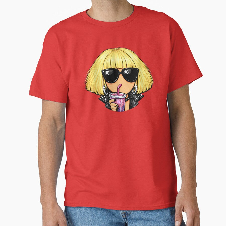 2010s Pop Girl Energy – Glam Sunglasses Pop Art Caricature by SimplyJasper