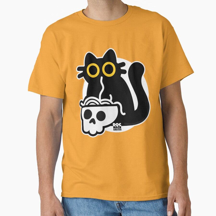 Skull Bowl Noodle Kitty by DocHackenbush