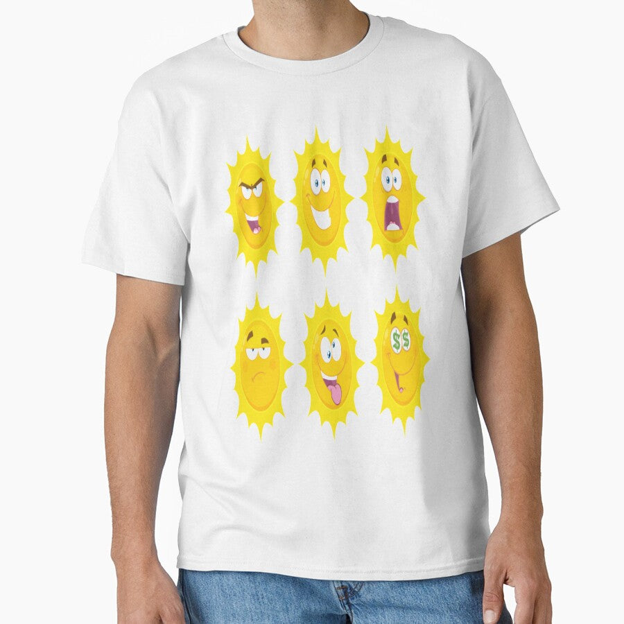 Funny yellow sun face sticker by angel1818