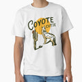 Coyote Cutie: Cool Desert Cactus, Rose & Coyote Illustration by The Whiskey Ginger Design Shop