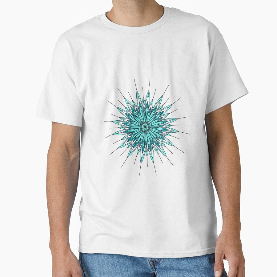 abstract blue flower by CREATINERY