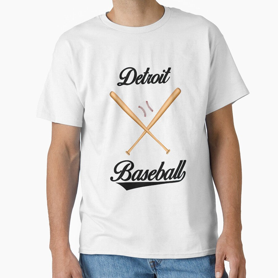 Detroit Baseball T-Shirt for Men and Women by AllStarMerch