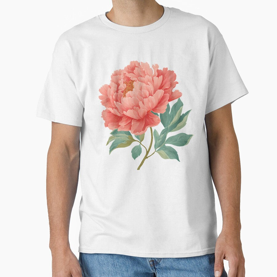 Peony Flower Illustration – Elegant Botanical Floral Art by BobaBunny76