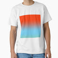 Modern Tones Ombre/Orange Red and Sky Blue by ozcushions