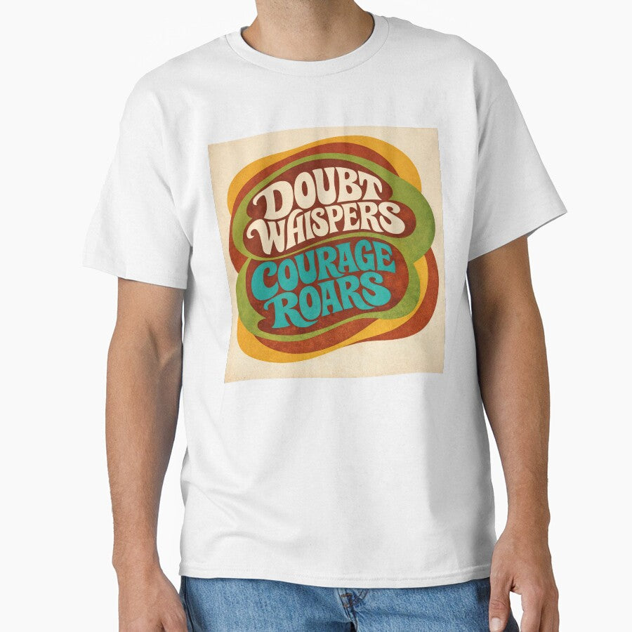 Doubt vs Courage – Retro Motivation by ForeverPrintsOK