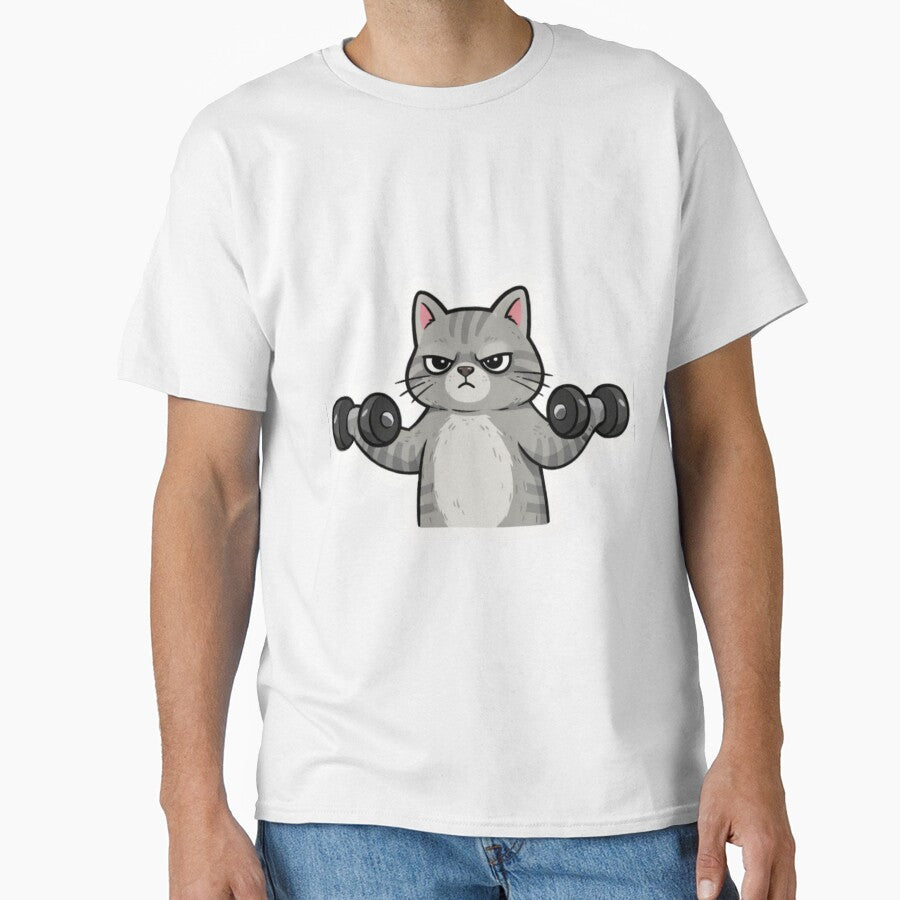 Grim Gym Cat – Funny Fitness Cat Design by Chilixi-Shop
