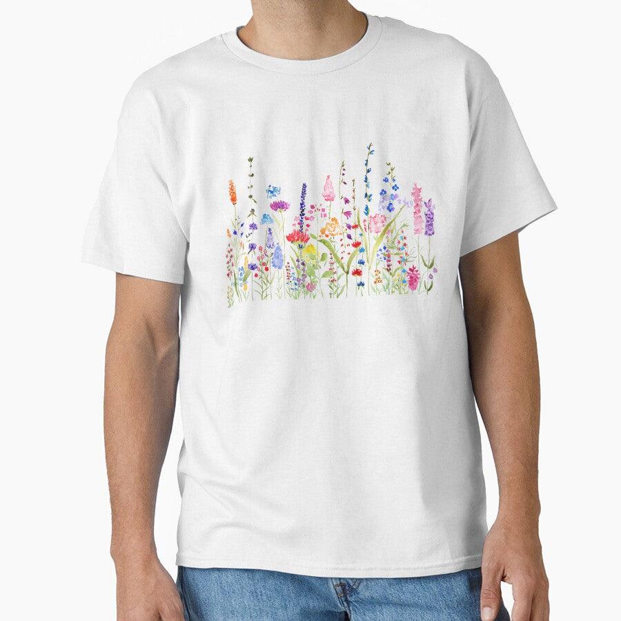 hand painted colorful wild flower field by ColorandColor