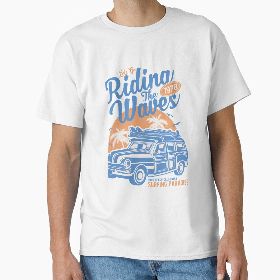 Riding the waves, surfing paradise - Awesome surfing lover Gift by Teenation9