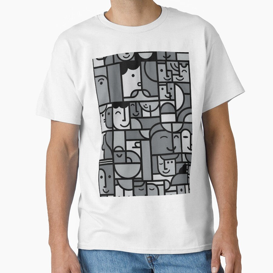 Bauhaus Abstract Faces Mosaic by Timegraf