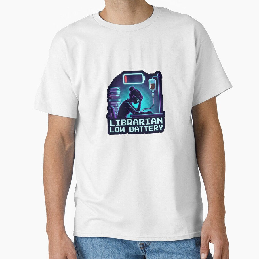 Y2K Librarian Sticker - Low Battery Warning by OrikuStudio
