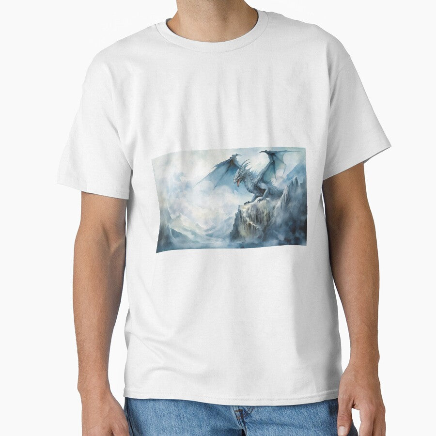Dark Fantasy Watercolor - Winter Ice Dragon by Fantasy Masterpiece