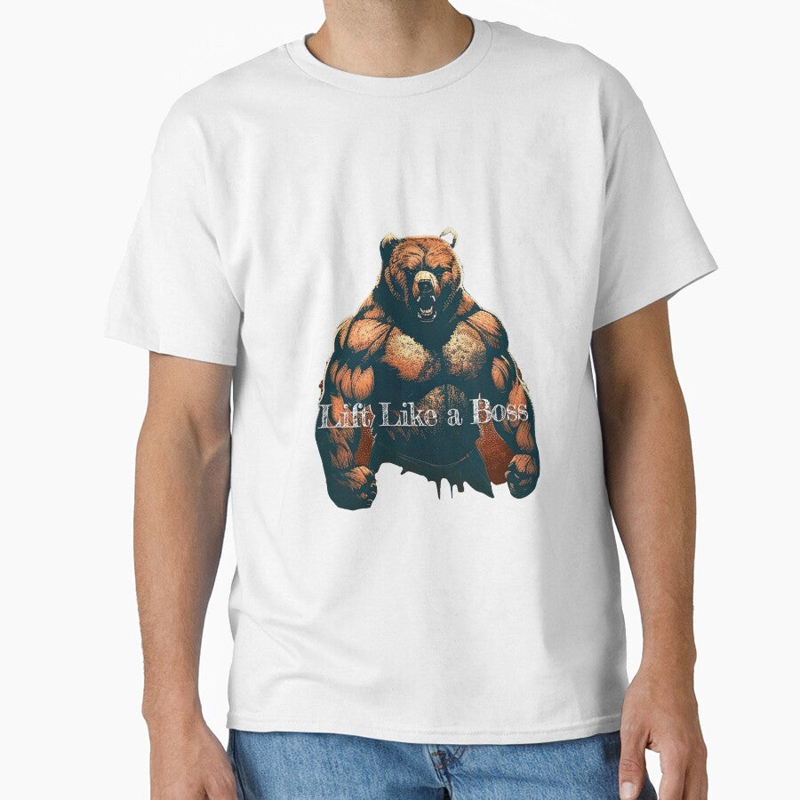 Lift Like a BossDesignBodybuilding Fitness Gym Workout Exercise Merch Print Design by tengamerx