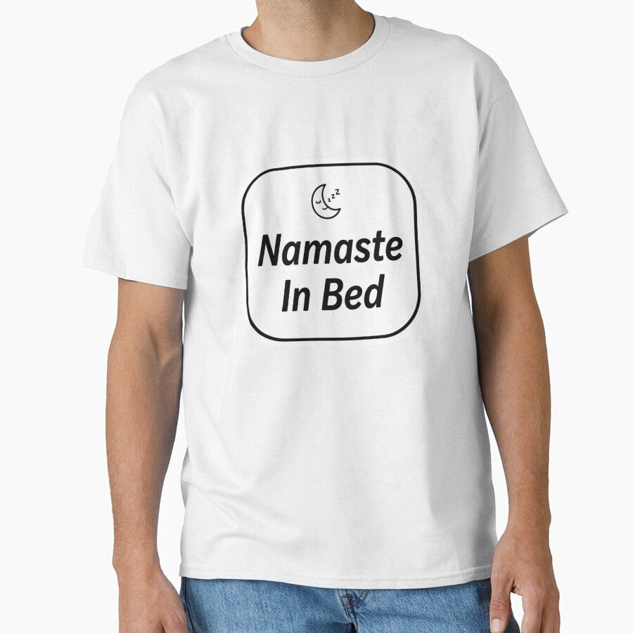 Namaste In Bed Funny Yoga Sticker Humor Wellness Gift Lazy Yogi by Bmd4Fitness