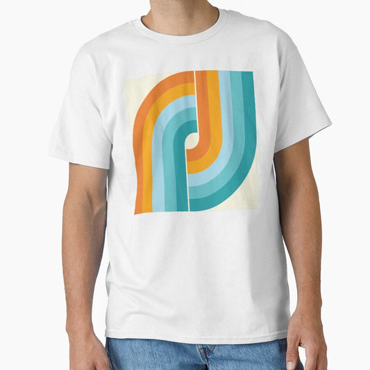 Geometric Retro Vintage Style - Turquoise blue and Orange by JMgraphic