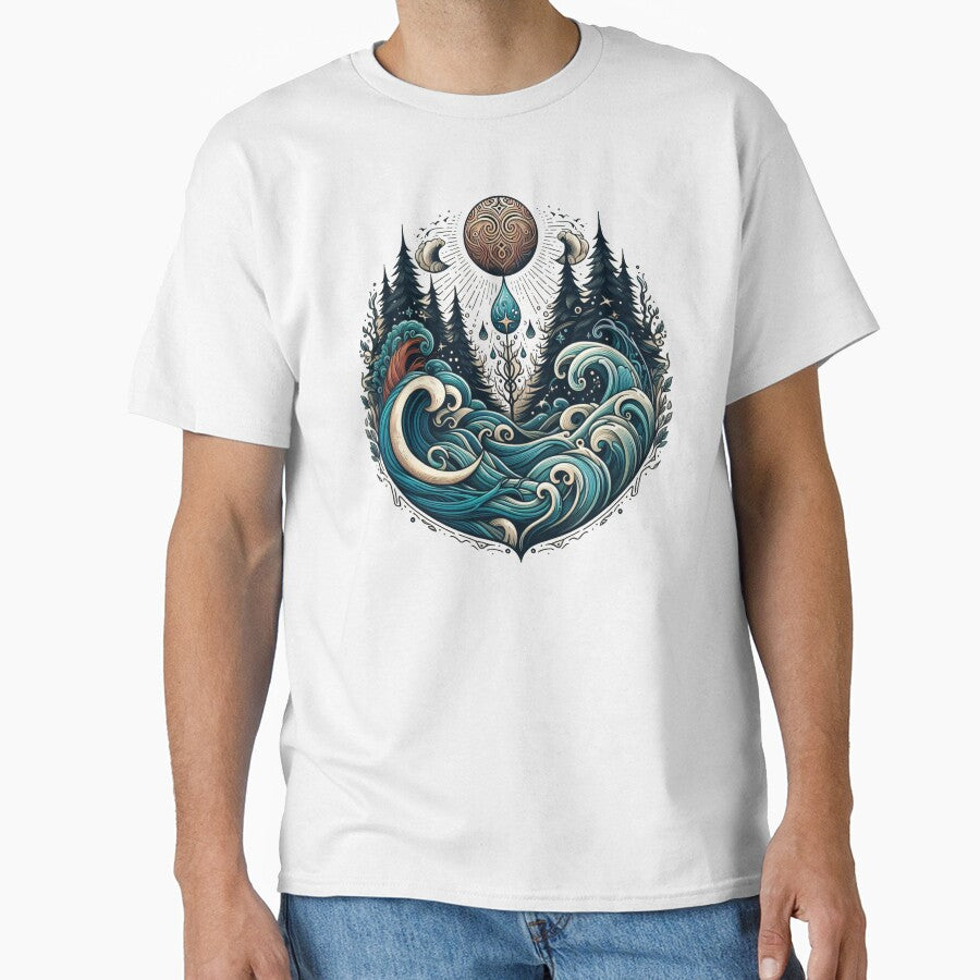The graphic portrays a mystical scene where the sea by VisualHut