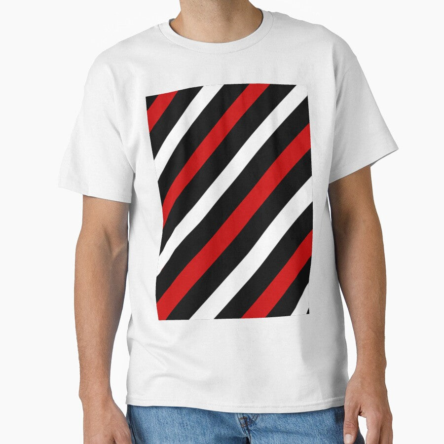 BLACK AND WHITE AND RED STRIPE FOR INTERESTING INTERIOR DECOR AND TREND CLOTHING STYLES by ozcushionstoo