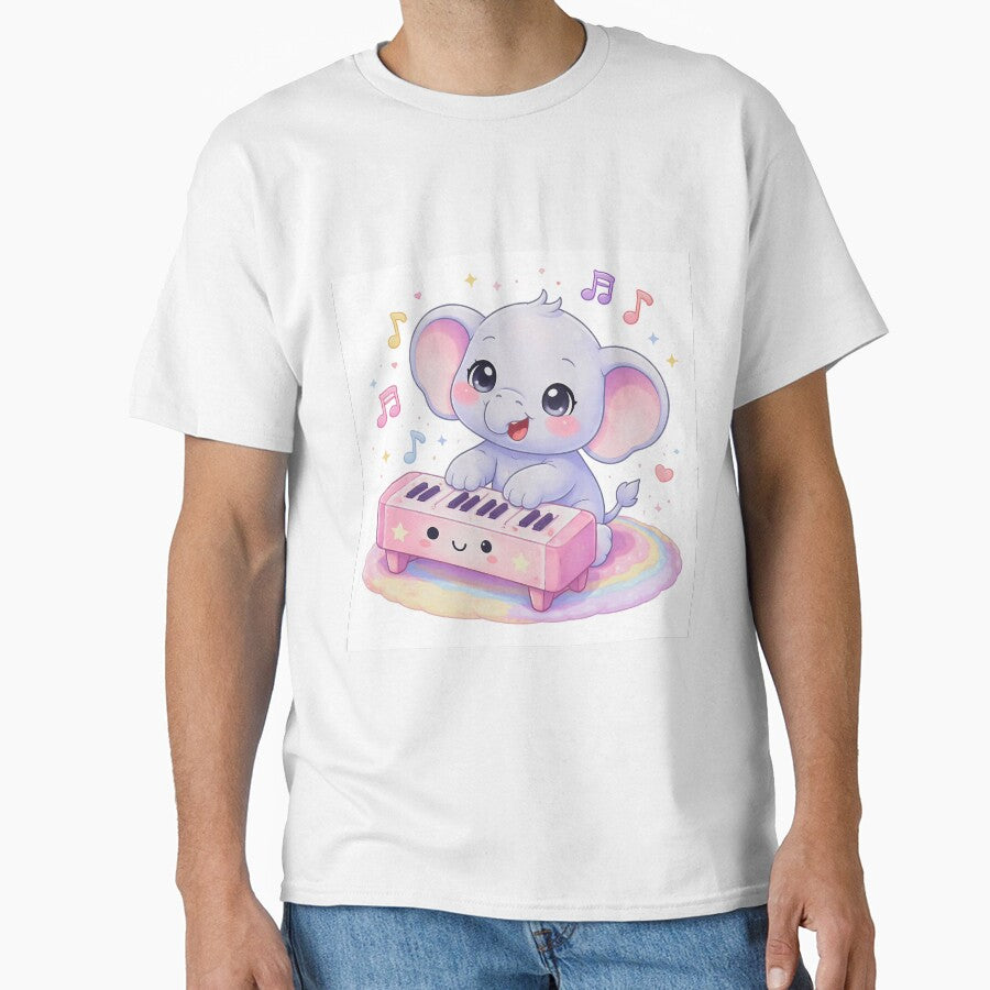Kawaii Elephant Playing Piano - Cute Anime Style. by Lylysun
