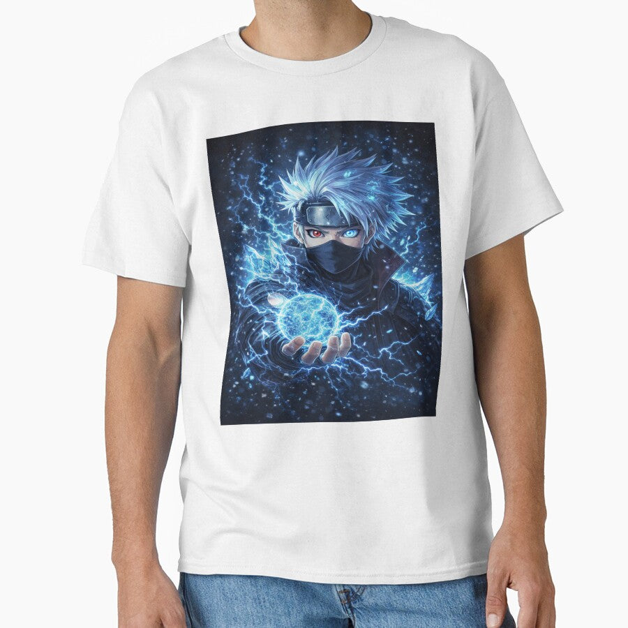 Ice Lightning Ninja Anime Sticker ❄️⚡ | Frost Power Warrior Hoodie Design | Cool Blue Anime Aesthetic by SSVSTICKERS