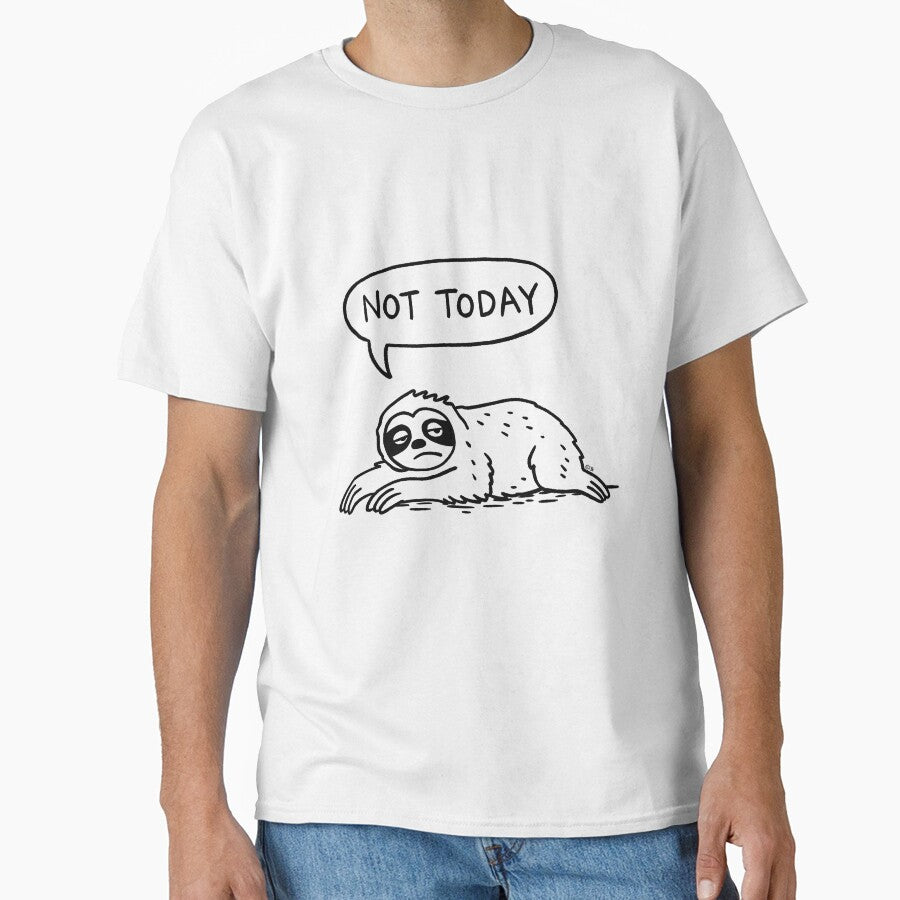 Lazy Sloth Doodel -Not today by PickledjoArt