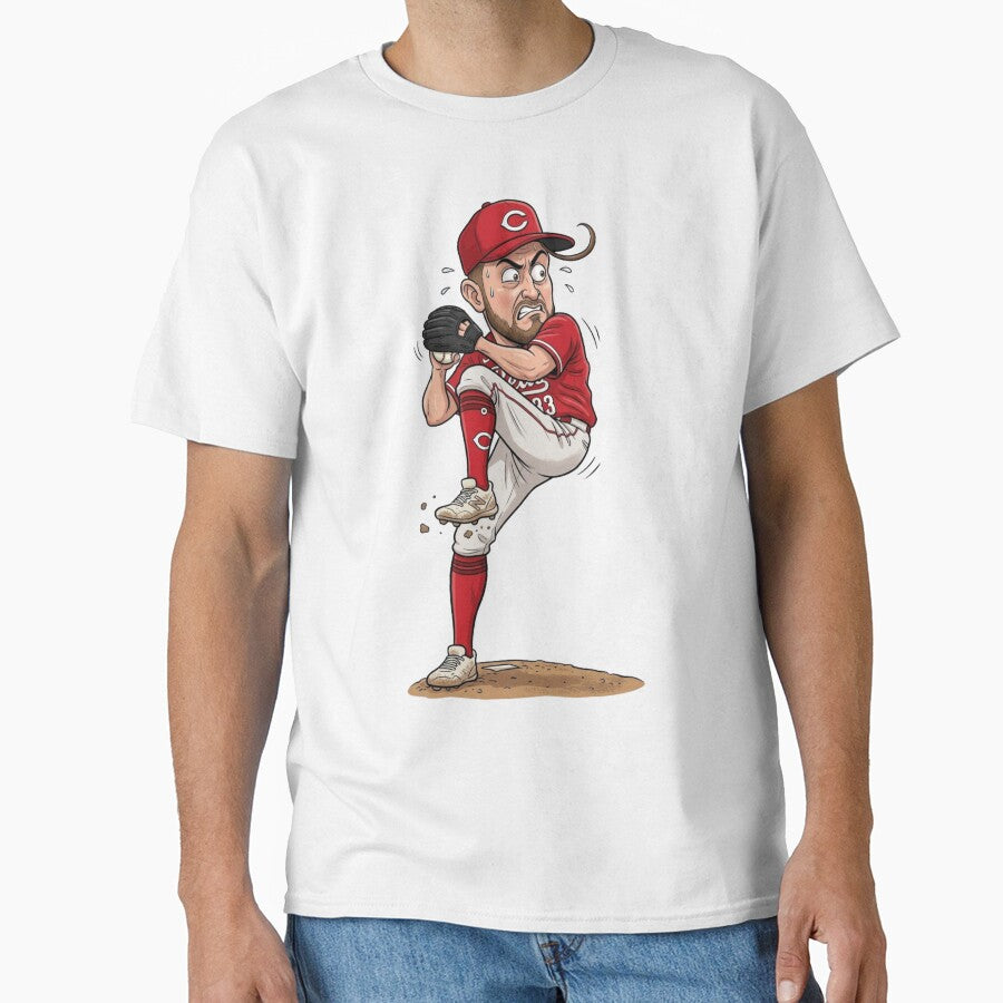 Graham Ashcraft: The Beast from the Mound - Cartoon Baseball Caricature by artsdylan
