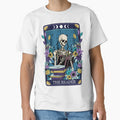 Funny tarot card with skeleton - the Reader by JuliaPop