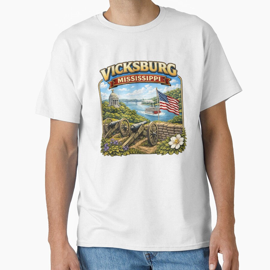 Vicksburg, Mississippi River Town by Myra365Art