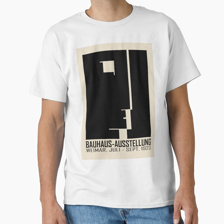 Bauhaus homage Modern Gallery Abstract Vintage Beige Black Shape Minimalist Print by AtelierDiKoko