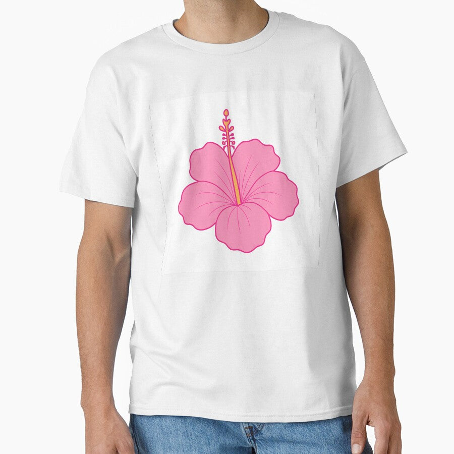 bright pink hibiscus flower aesthetic sticker by Graylay1589