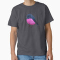 Dark blue Australian pink robin pattern by mia-miranda
