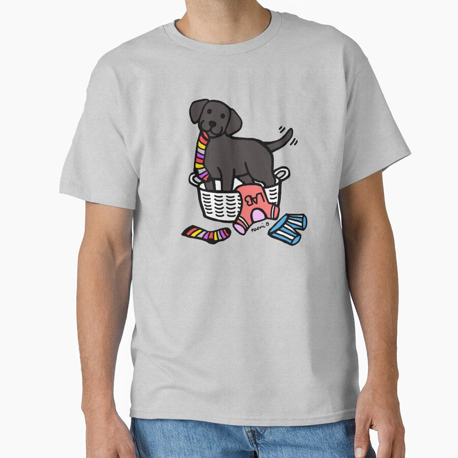 Black Labrador Laundry Basket by HappyLabradors