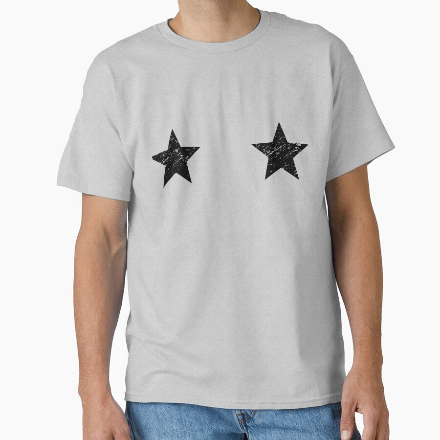 2 STARS ON BOOBS BLACK, Stylish by retrippy