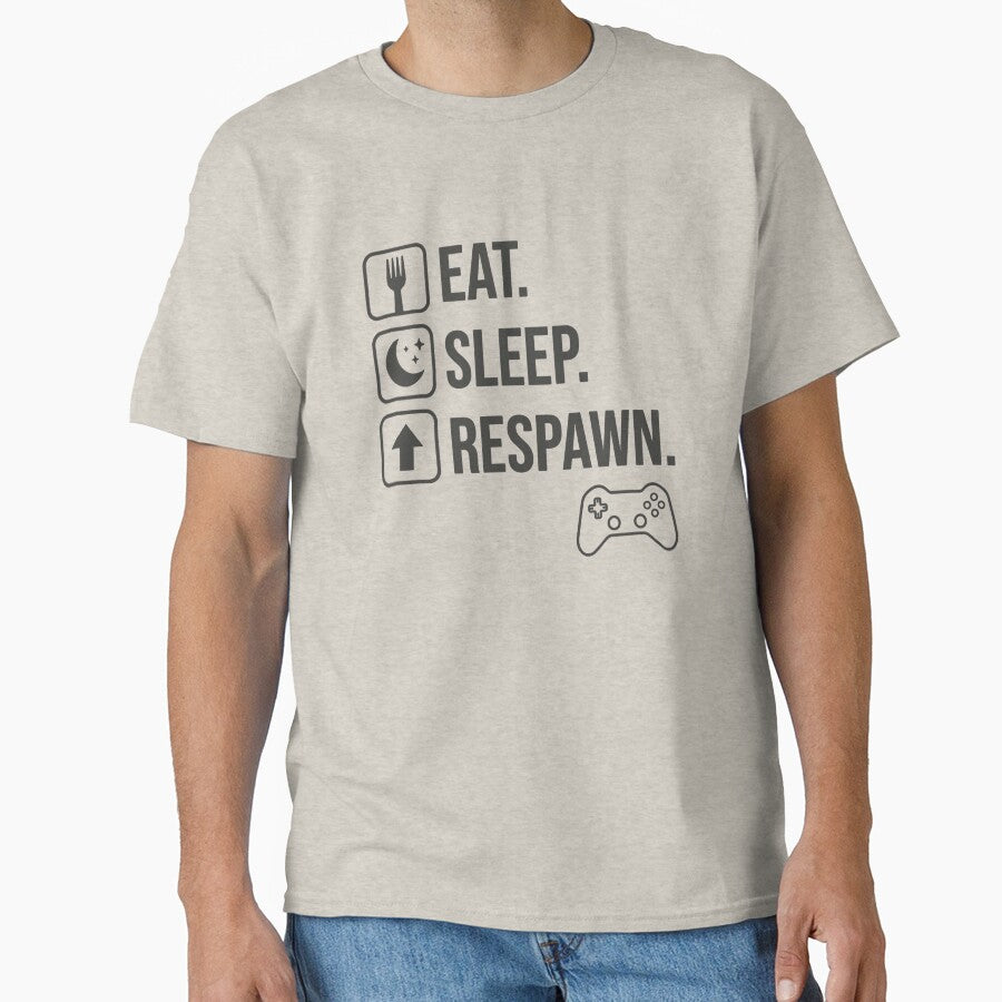 Eat. Sleep. Respawn. Funny Video Gaming Gamer by PryntedLabs
