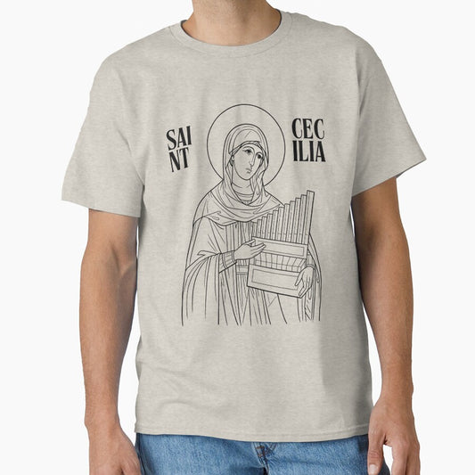 Saint Cecilia Minimalist Icon by maddieelysse