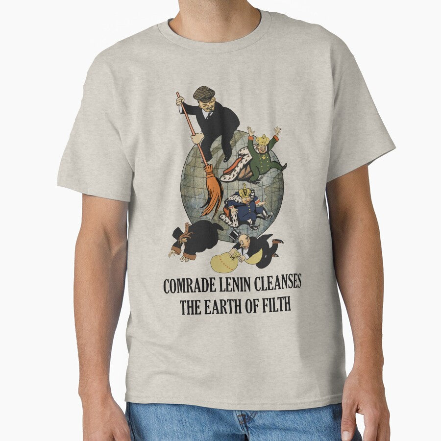 Comrade Lenin Cleanses the Earth of Filth Translated - Soviet Propaganda, Communist, October Revolution, USSR by SpaceDogLaika