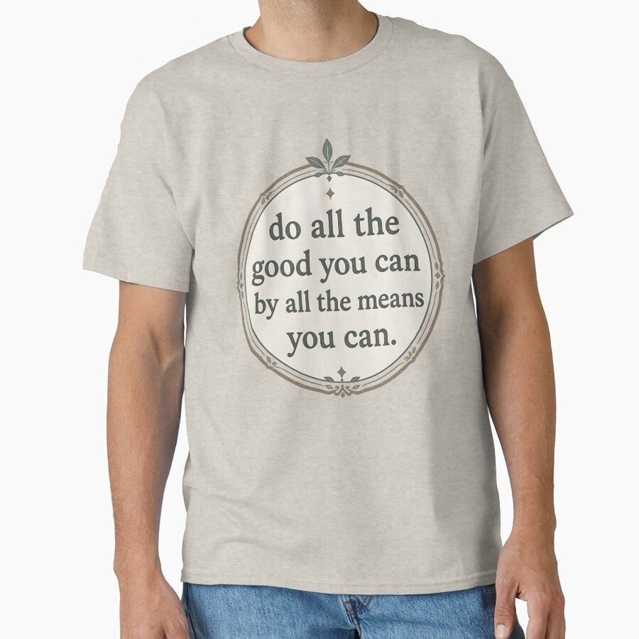 Do All the Good You Can – Minimal Circular Quote Illustration by KivaroArt