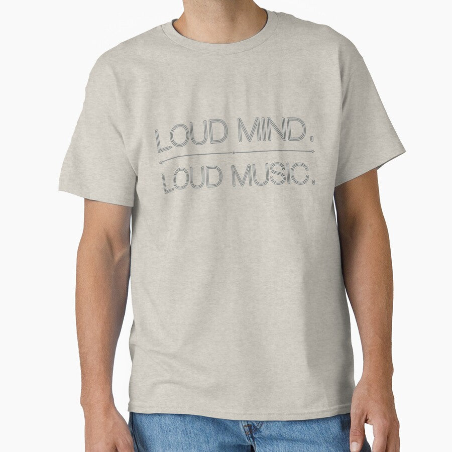 Loud Mind Loud Music T-Shirt – Music Lover Lifestyle Quote Tee by PixelCraftBD