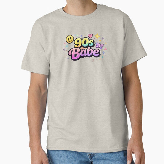 90s Babe Shirt – Vintage Retro Girl Aesthetic Tee | Cute 1990s Nostalgia Fashion by MEMORY-LN-Tees