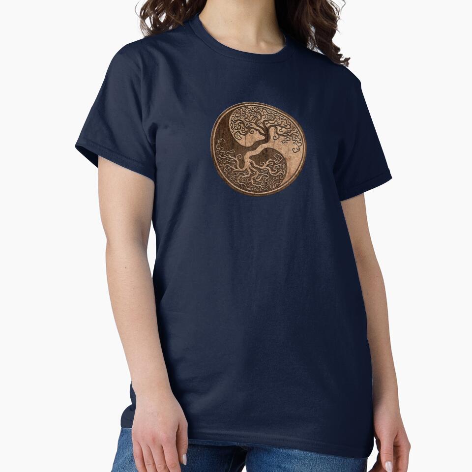 Rough Wood Grain Effect Tree of Life Yin Yang by JeffBartels