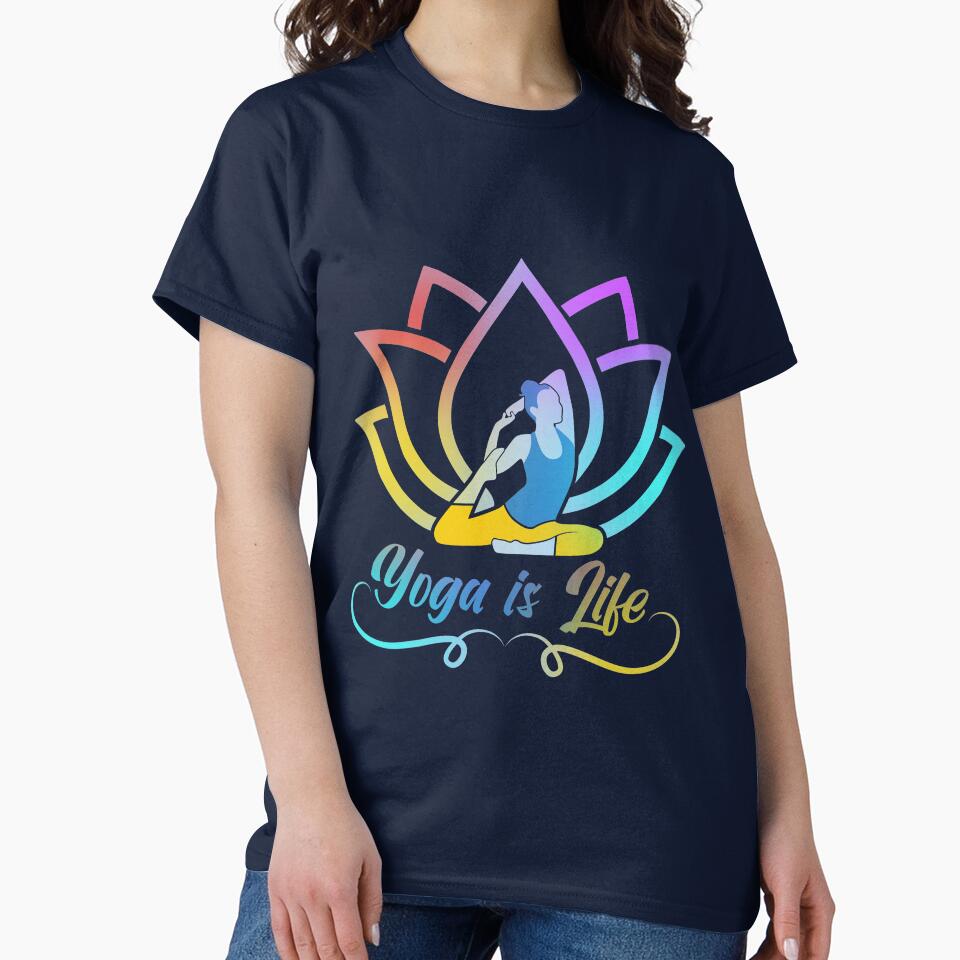 Beautiful lotus Yoga Life by Khushi Graphics